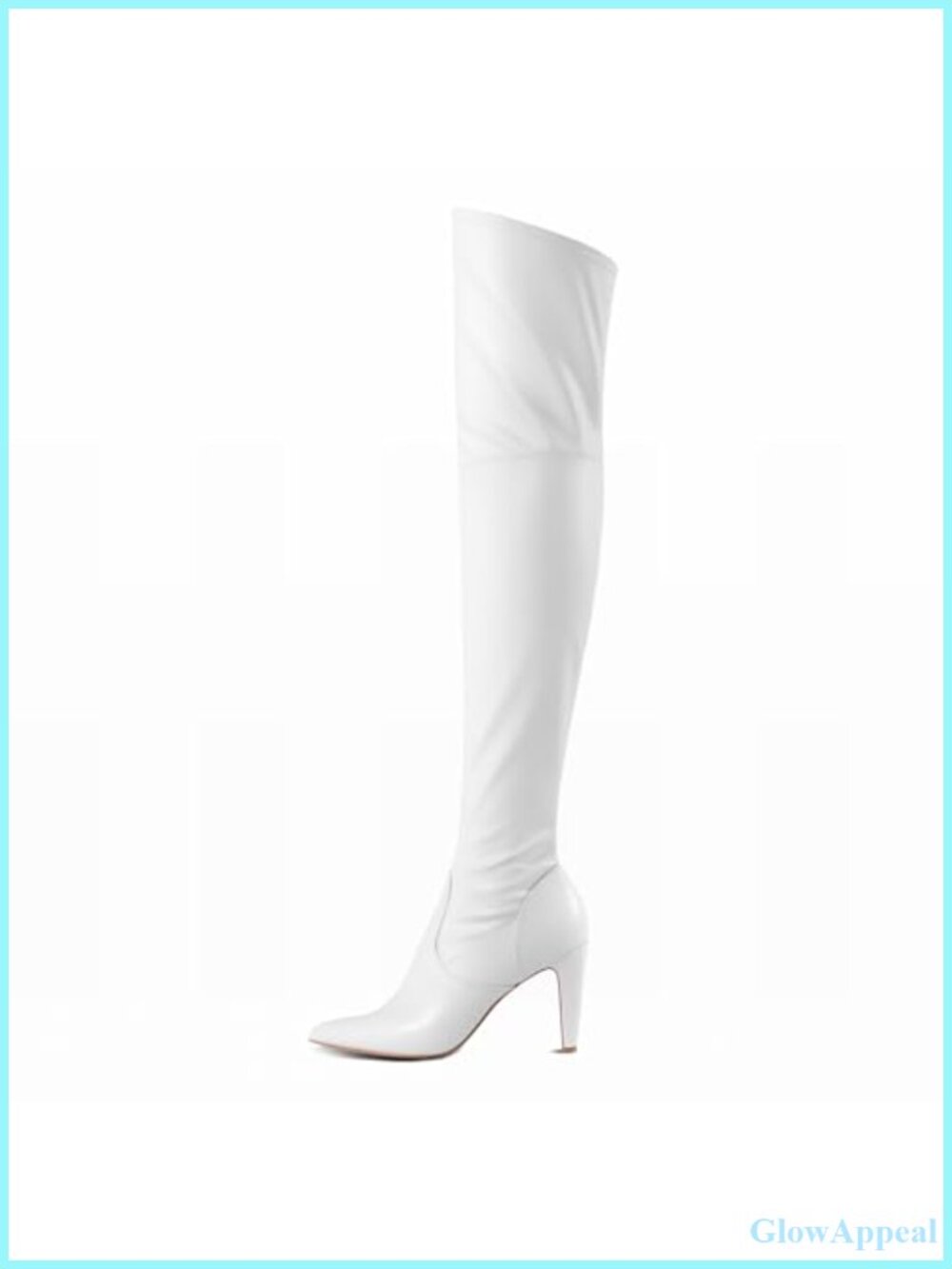 Over the Knee High Heel Boots Faux Leather Pointed Toe Stiletto